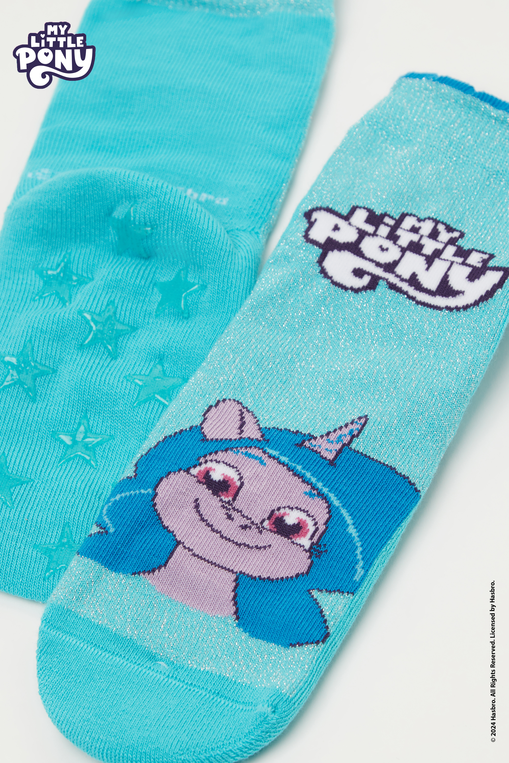 Chaussettes Courtes Antidérapantes Imprimé Mon Petit Poney