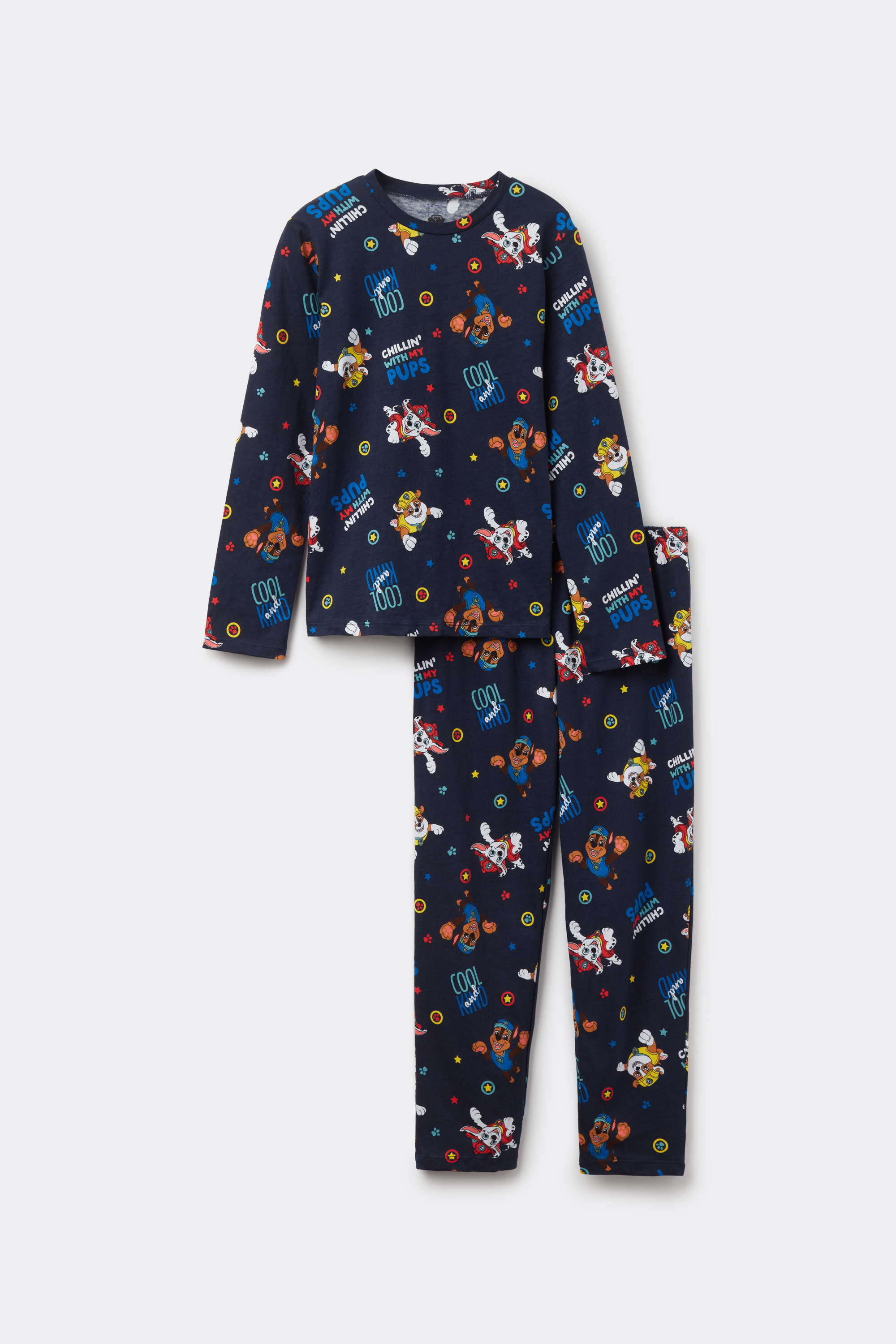 Boys’ Long Cotton Pyjamas with Paw Patrol Print