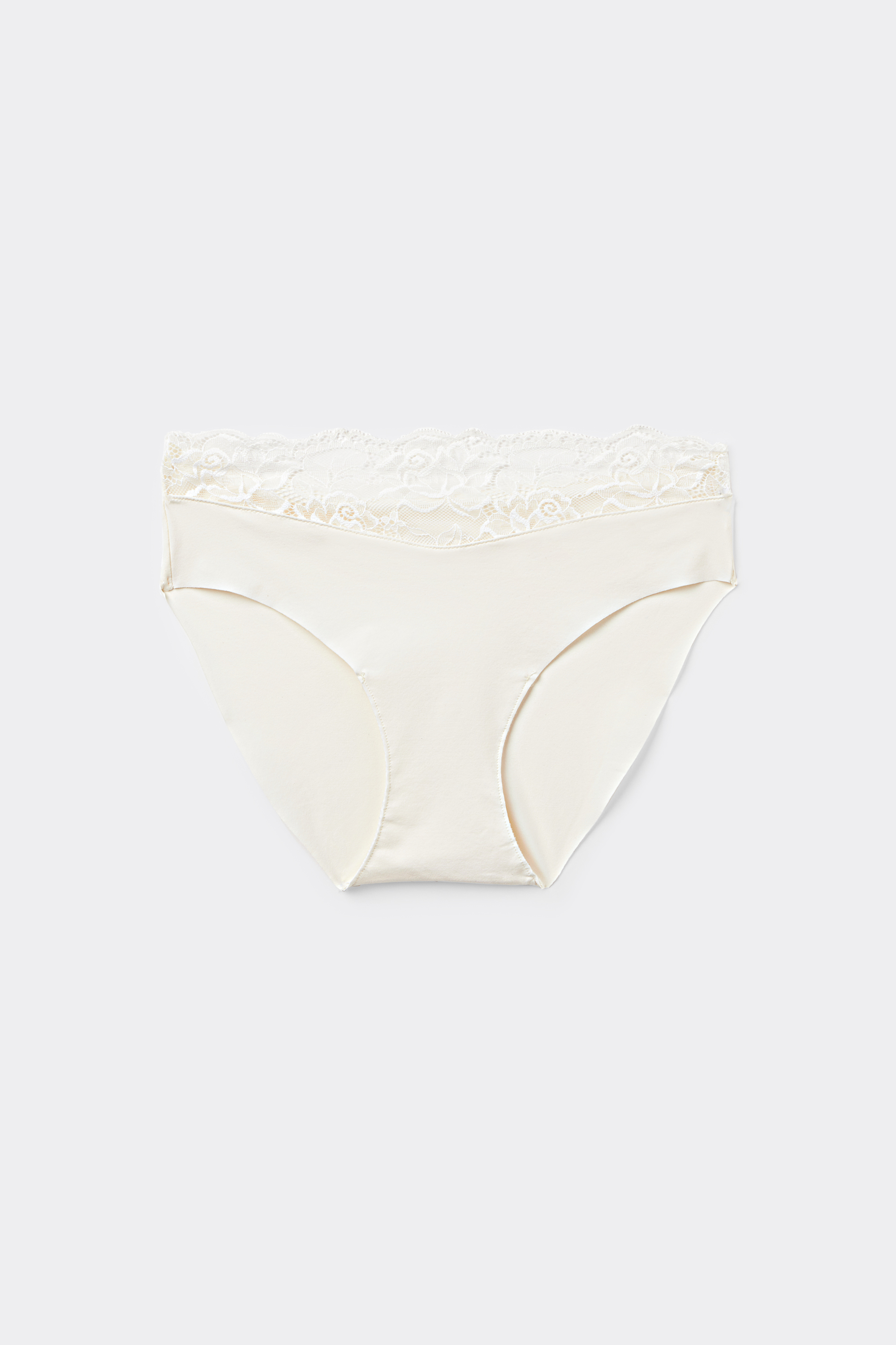 Laser Cut Microfibre Knickers with Lace