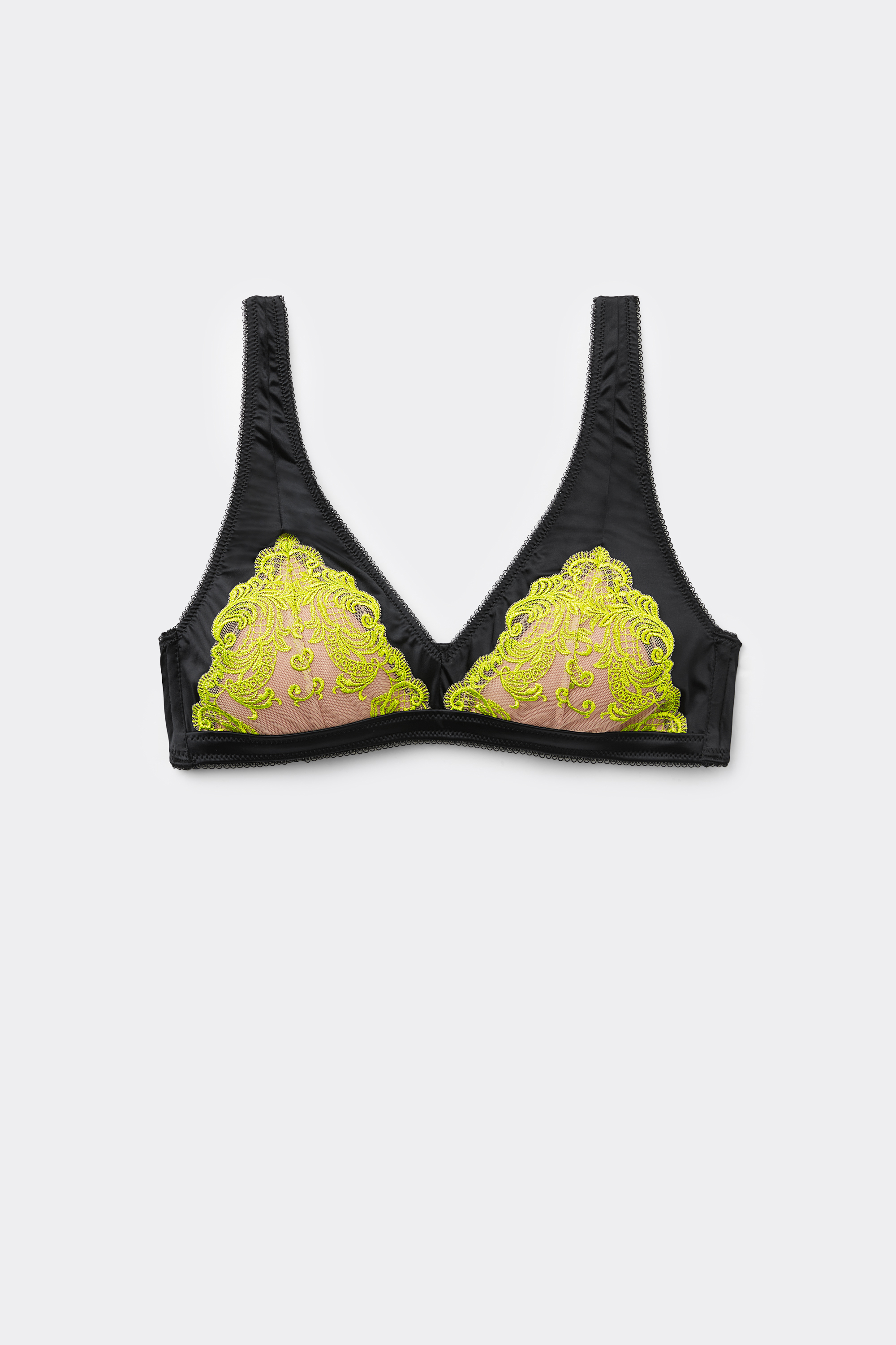 Havana Bright Embroidery Slightly Padded Triangle Bra