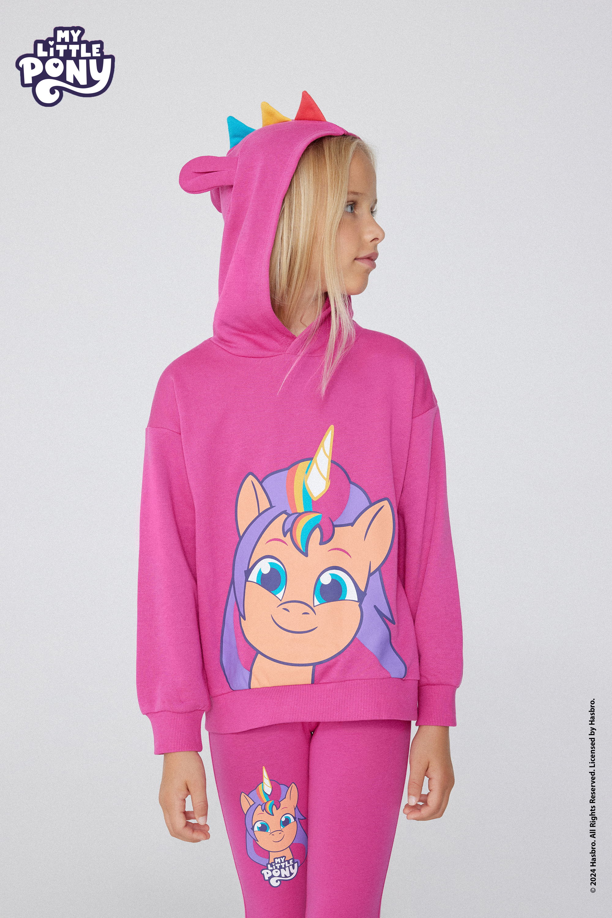 Hoody with 3D Application My Little Pony Print