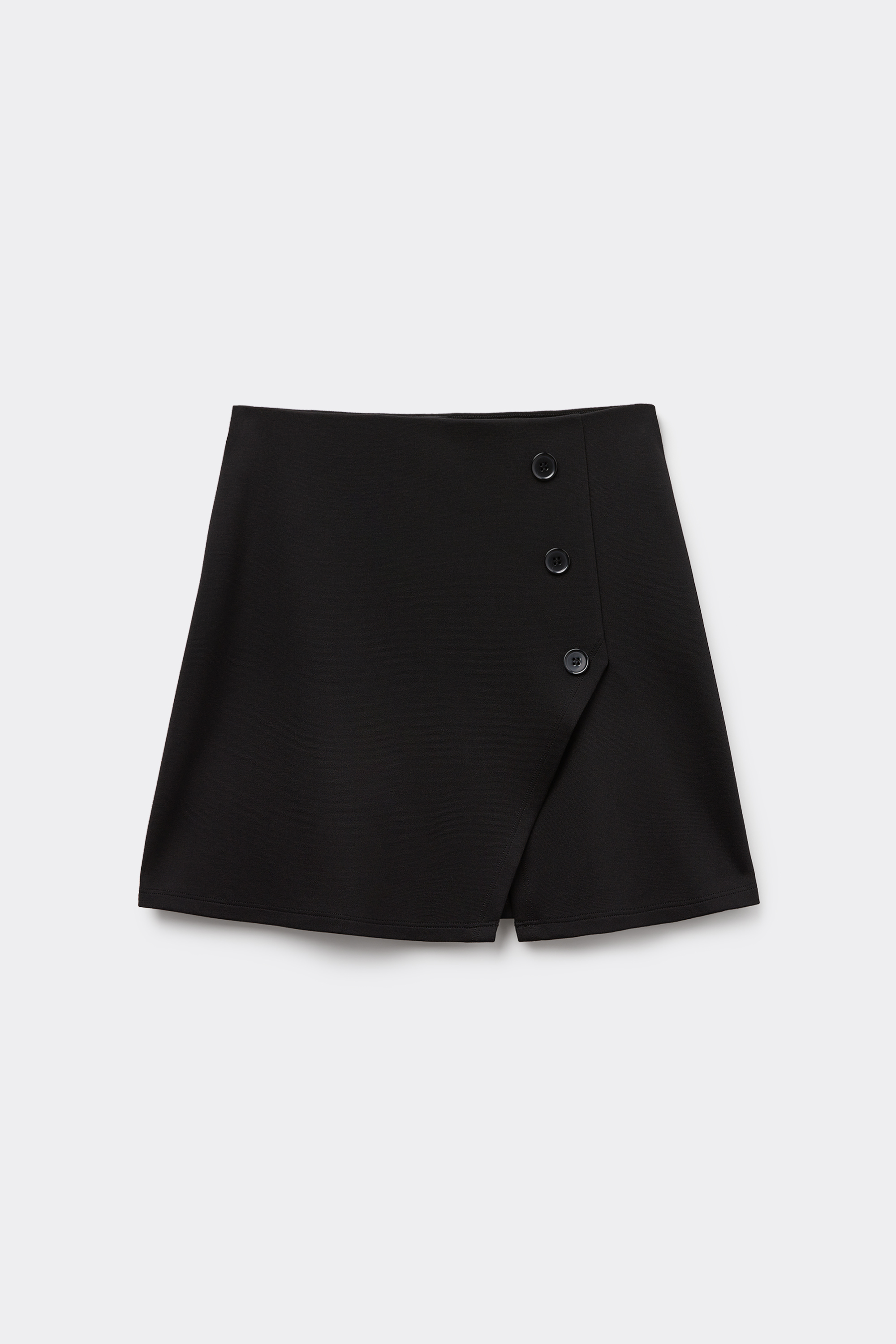 Milano Stitch Short Skirt With Buttons