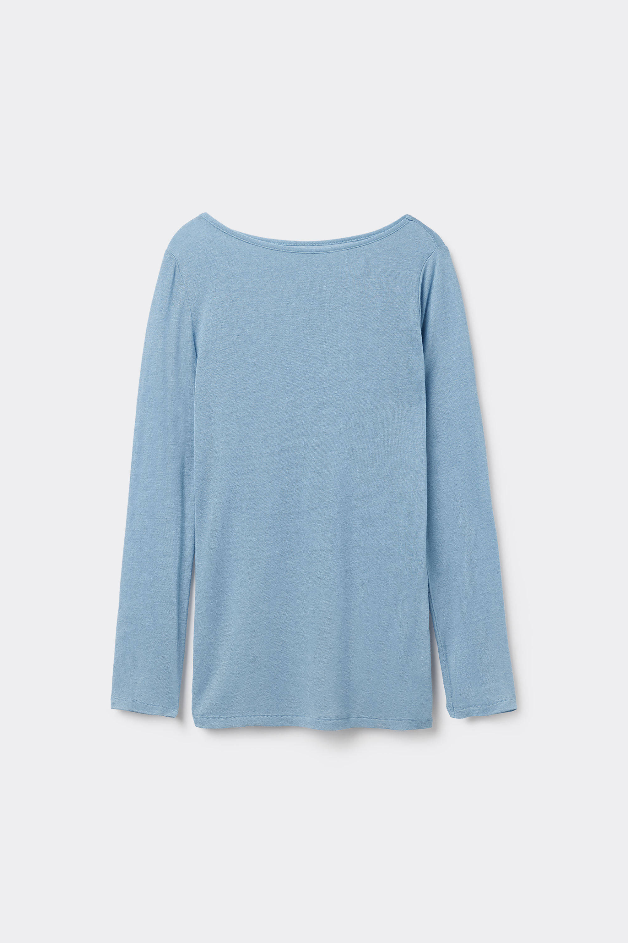 Pull avec Col Bateau en Viscose et Laine Mérinos