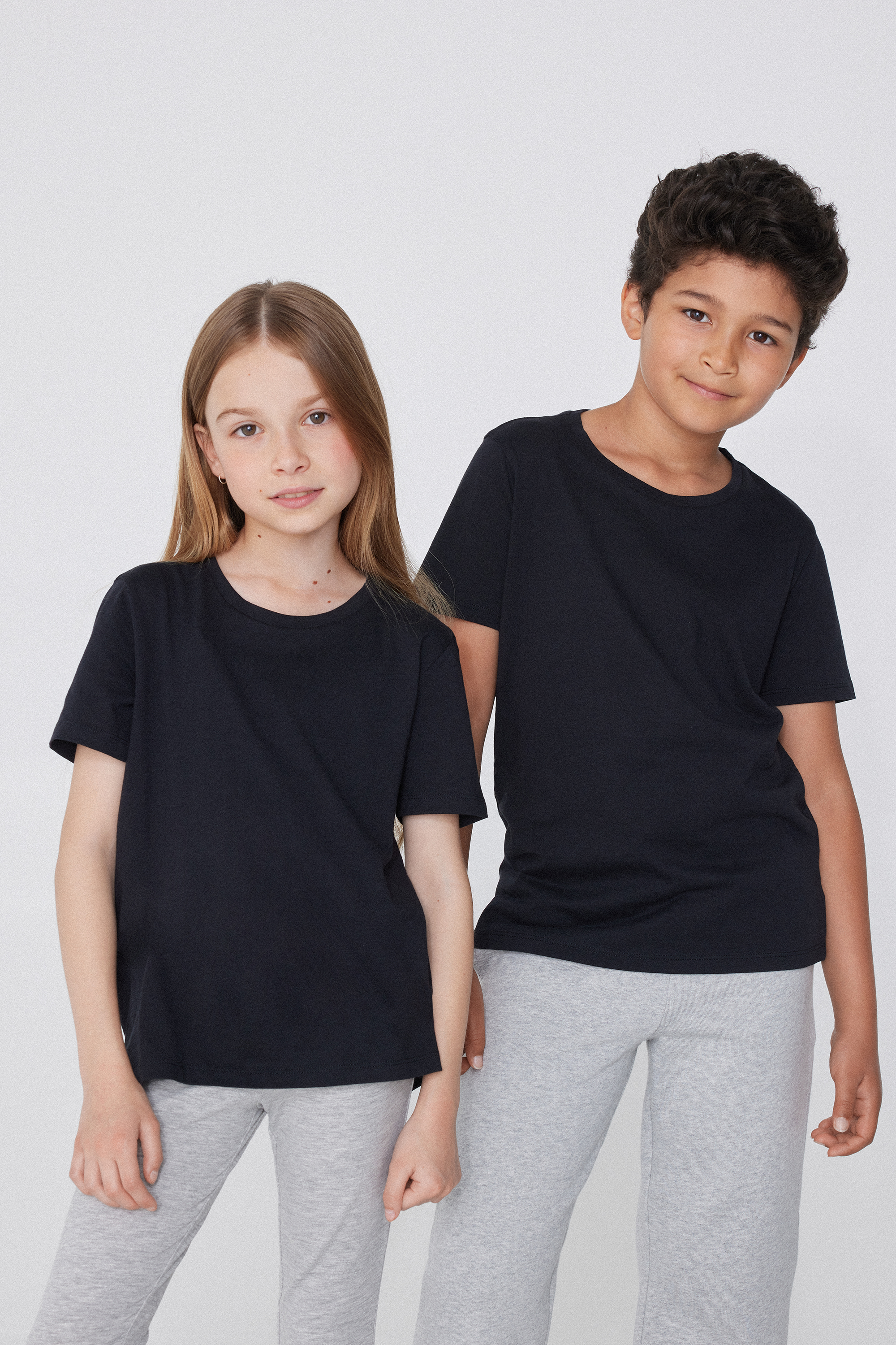 T-Shirt Basic Girocollo in 100% Cotone Bimbi Unisex