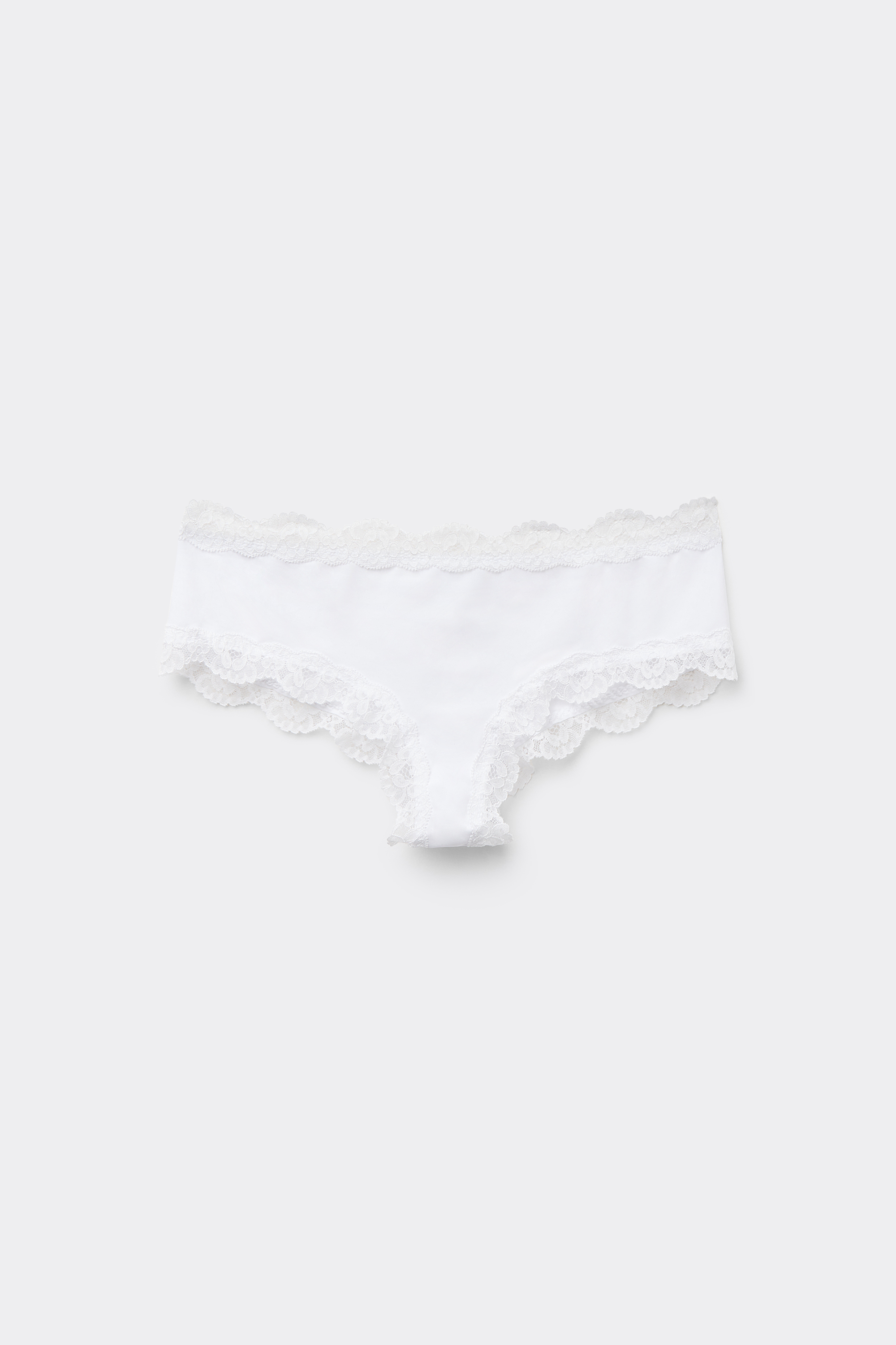 Lace and Microfibre Brazilian Culotte