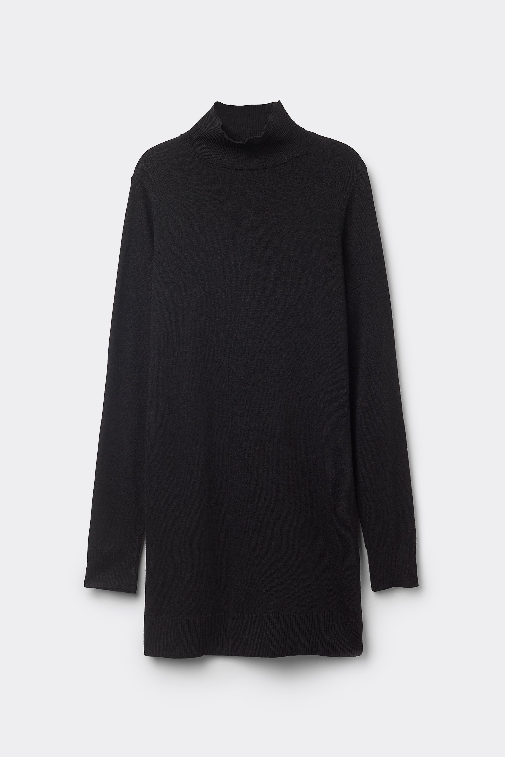 Polo Neck Dress with Wool