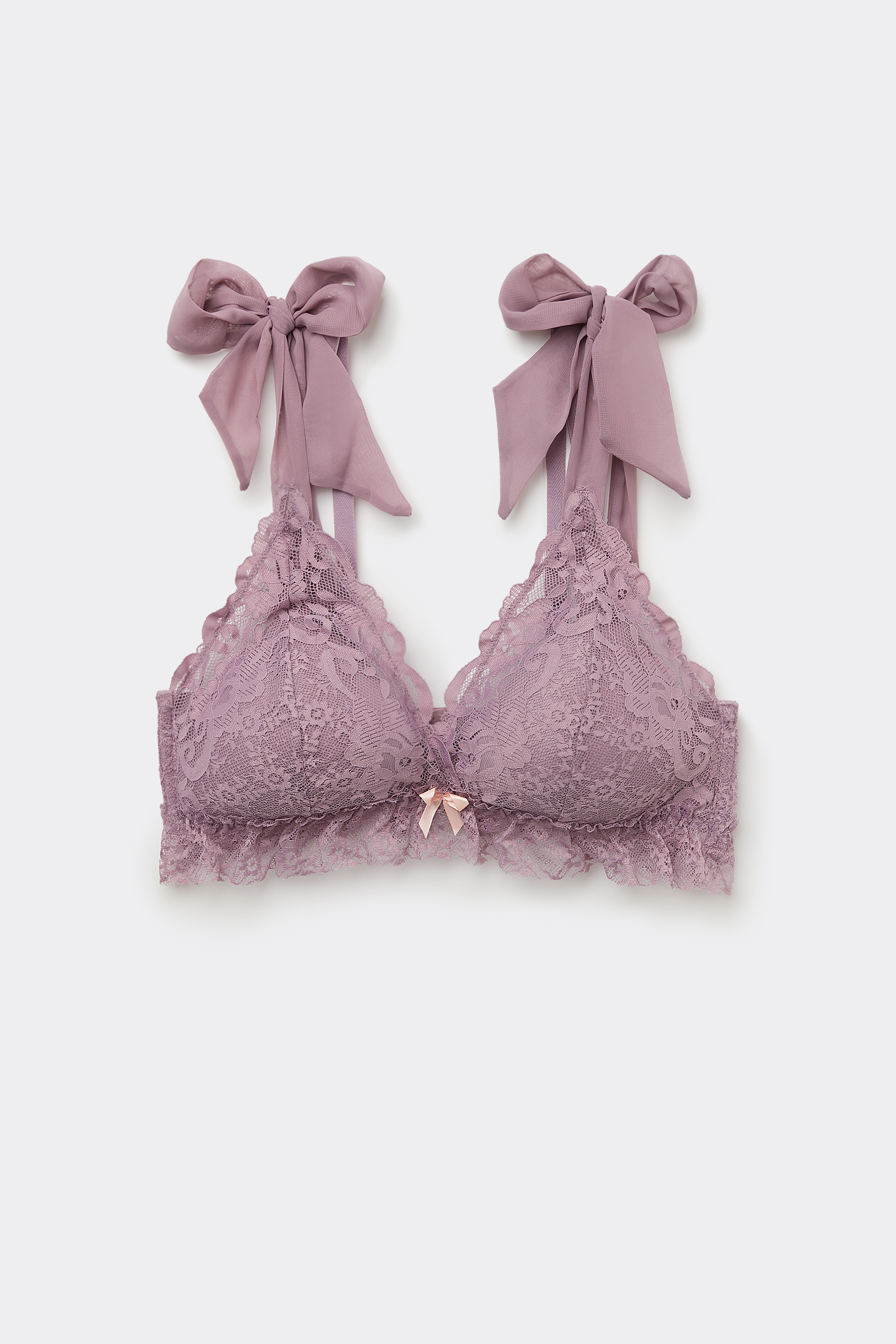 Havana Soft Mauve Chiffon Slightly Padded Triangle Bra