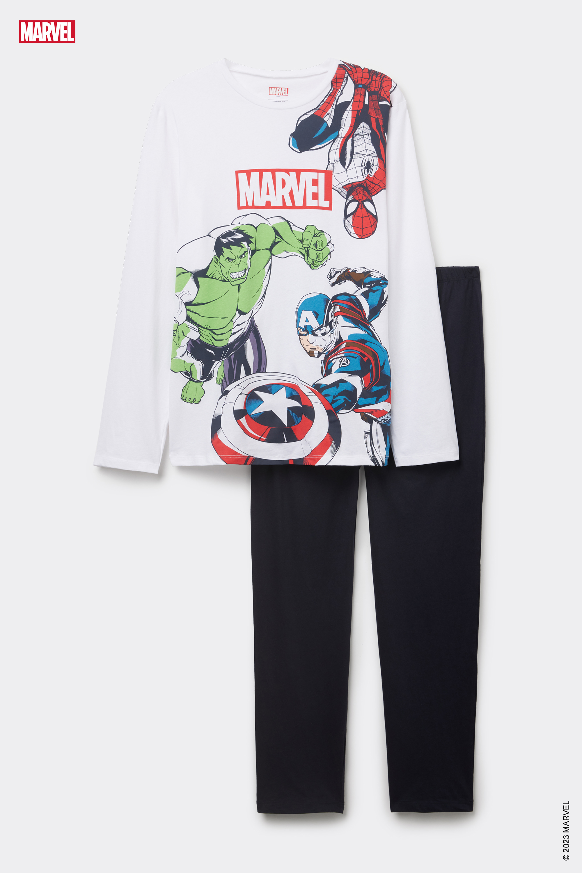 Pijama Lungă Bumbac Imprimeu Avengers