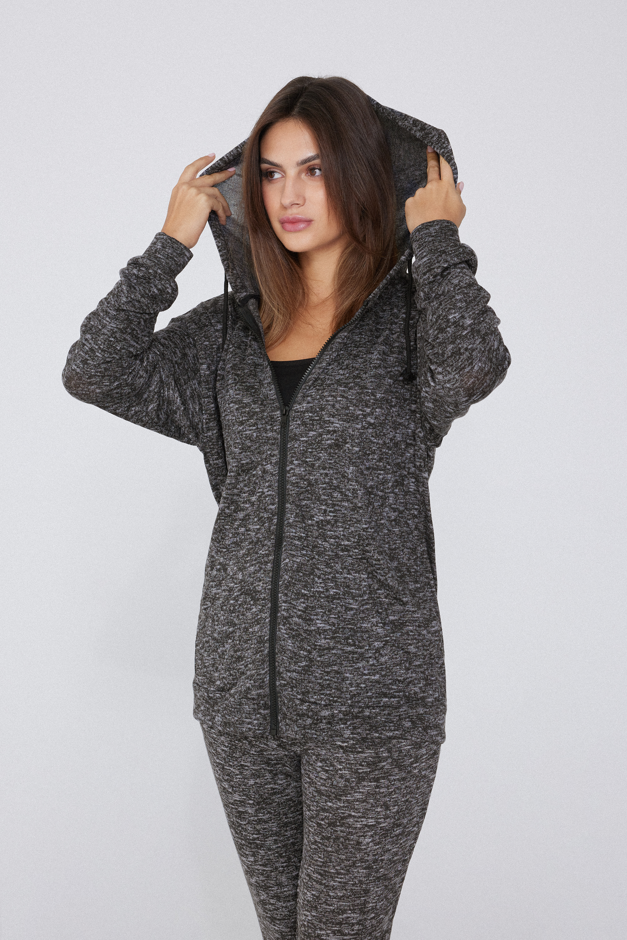 Sweat Long Zippé Capuche Loungewear