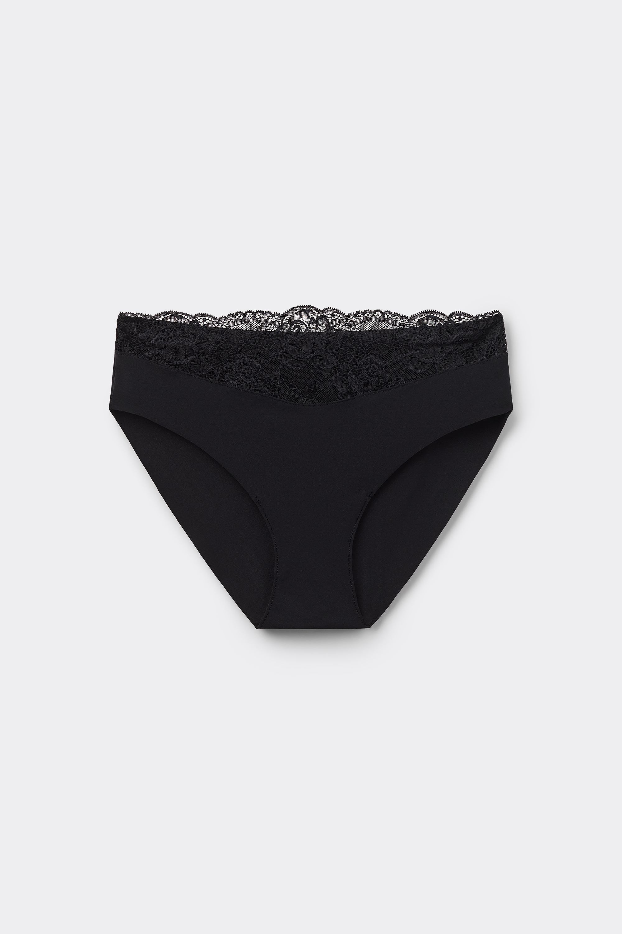 Laser Cut Microfibre Knickers with Lace