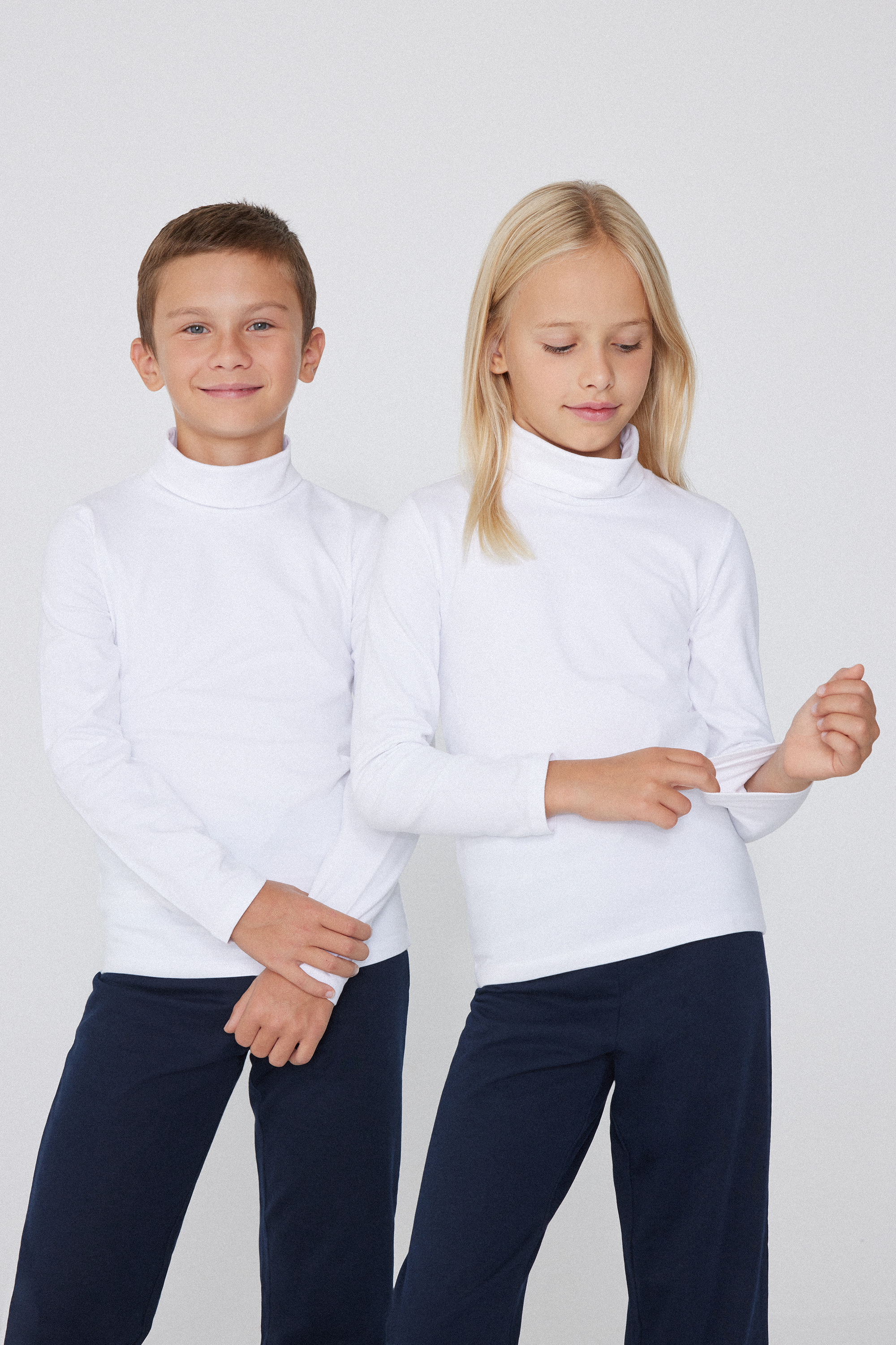 Maglia Termica Collo Alto a Manica Lunga Bambini Unisex