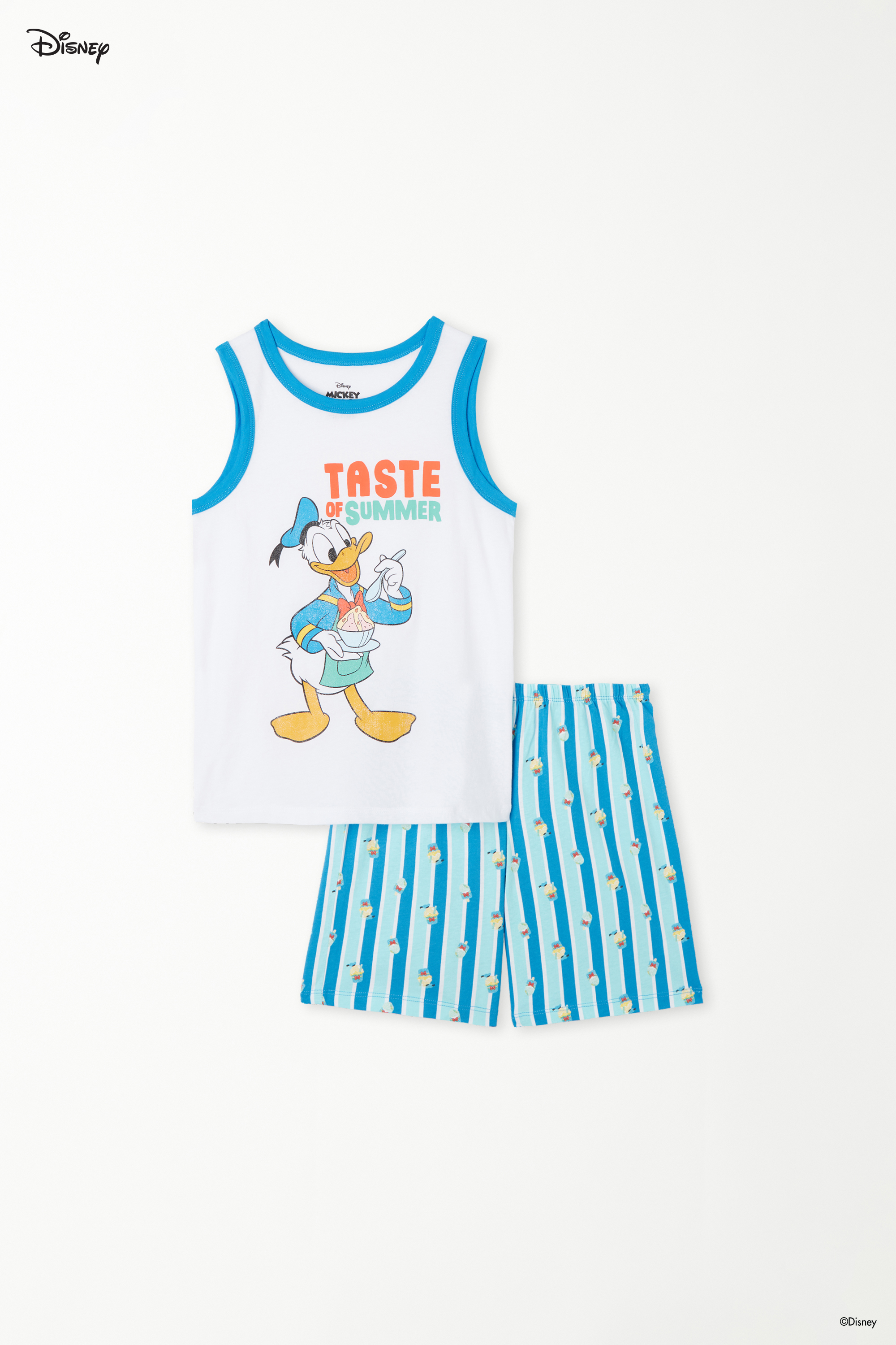 Kurzer Baumwollpyjama mit Disney-Print für Jungen