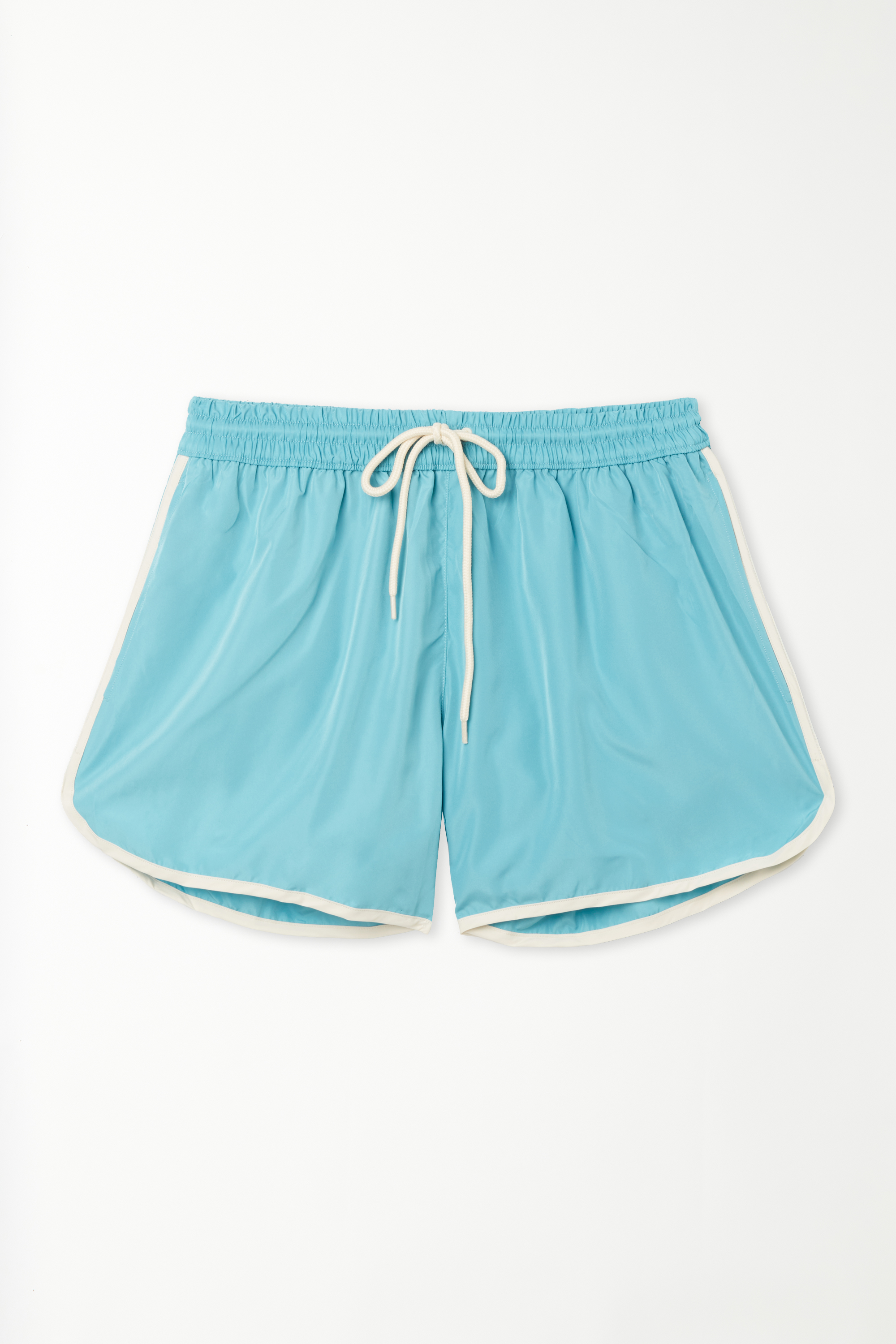 Short Recycled Swimming Shorts with Piping