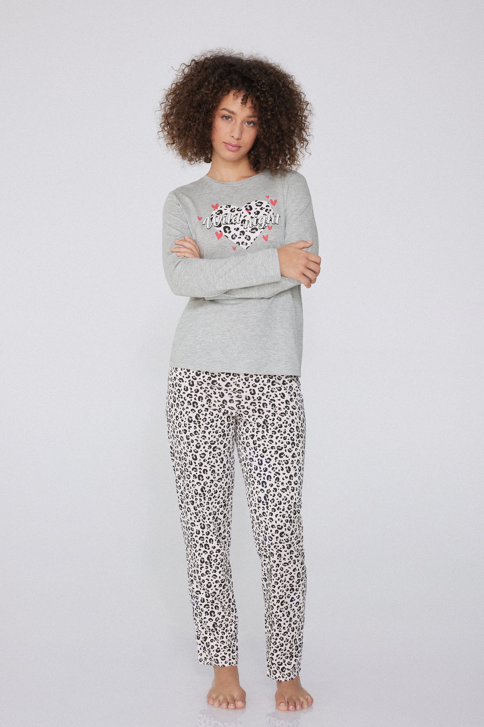 Pyjama Long Coton Imprimé « Wild Night »