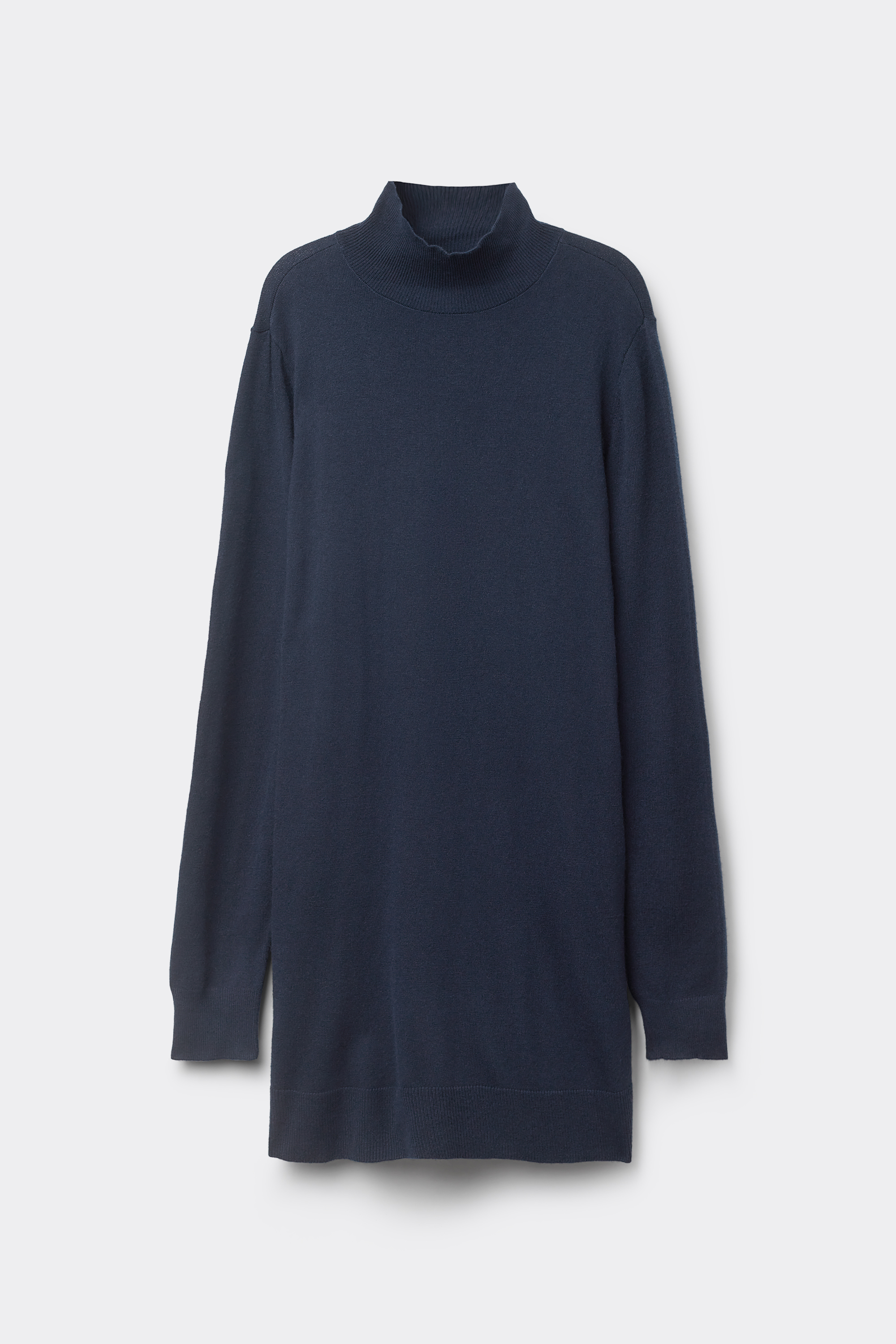 Polo Neck Dress with Wool