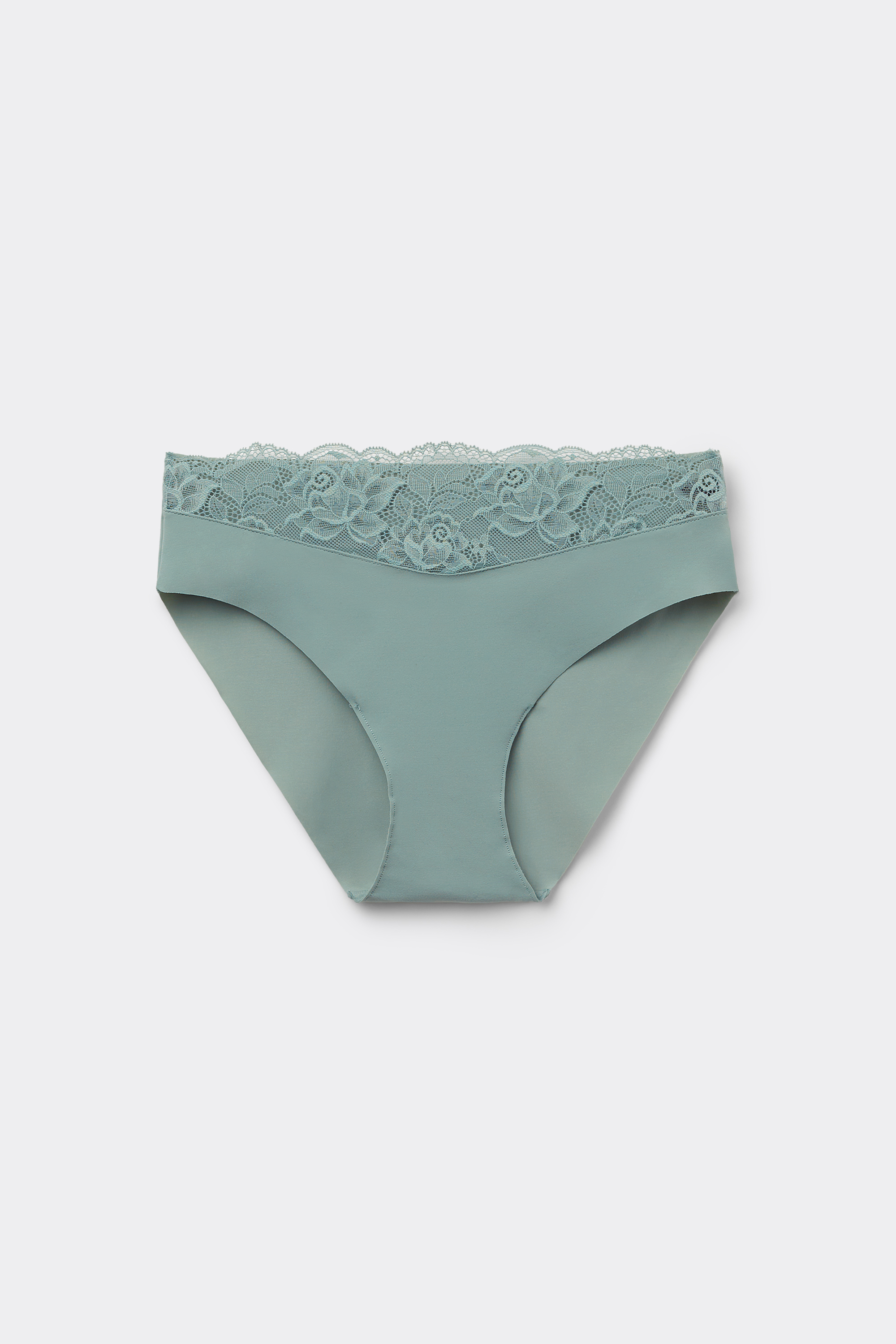 Laser Cut Microfibre Knickers with Lace