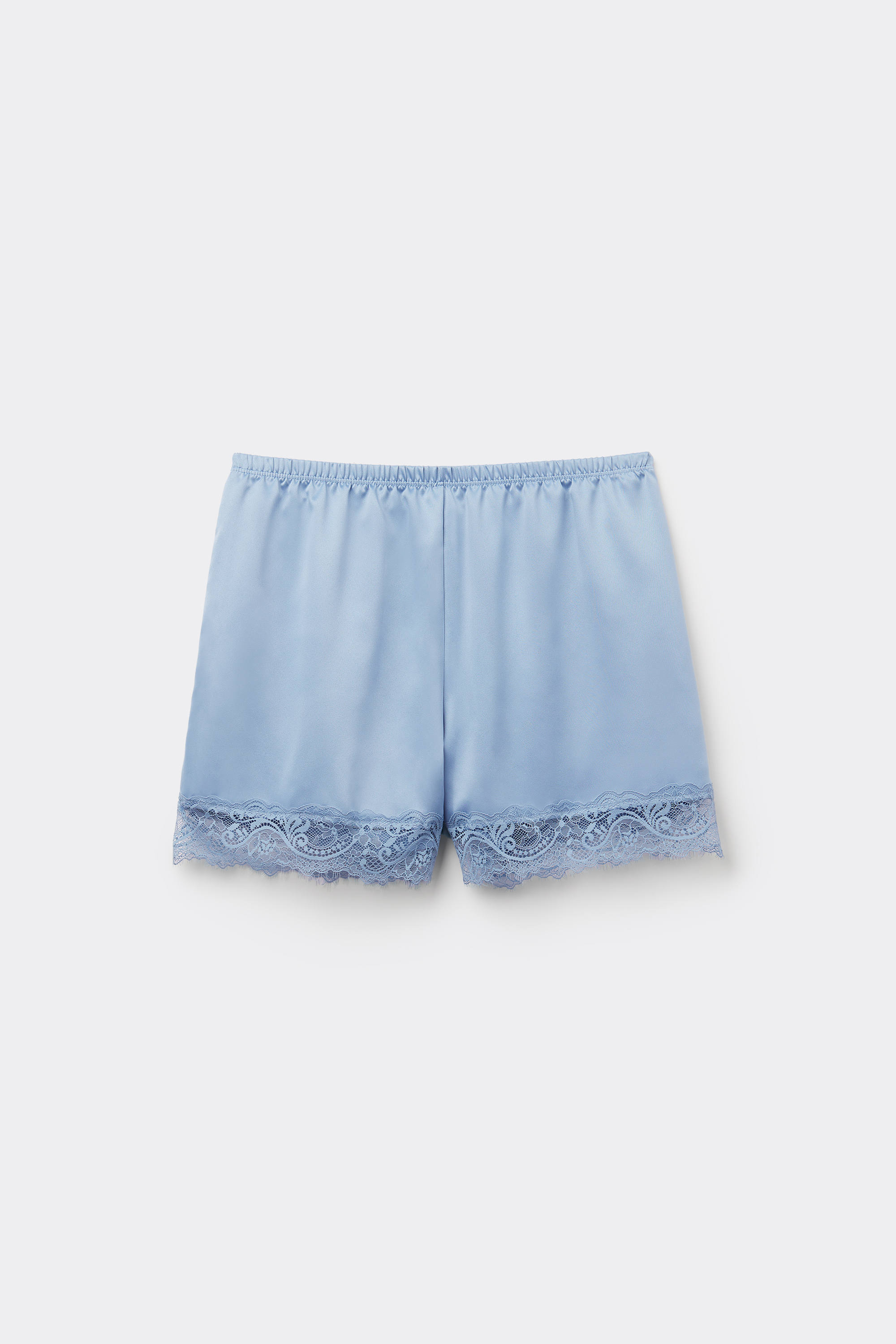 Short Court en Satin et Dentelle