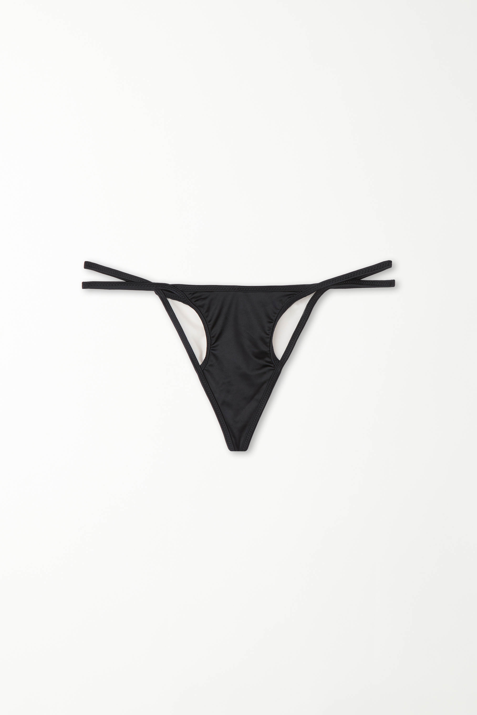 Aesthetic Tulle High-Cut Tanga Panel G-String