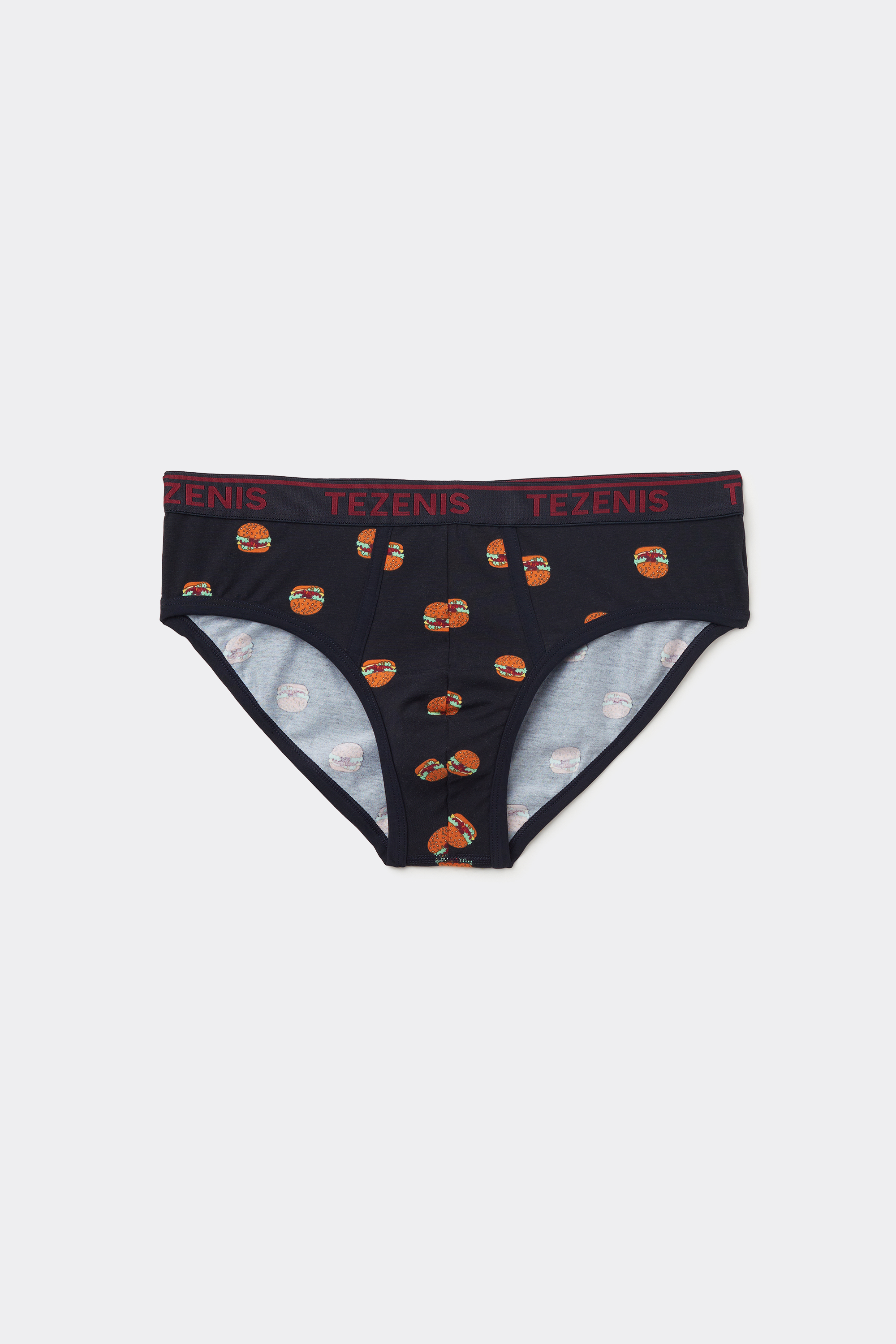 Printed Cotton Bikini Bottoms with Logo