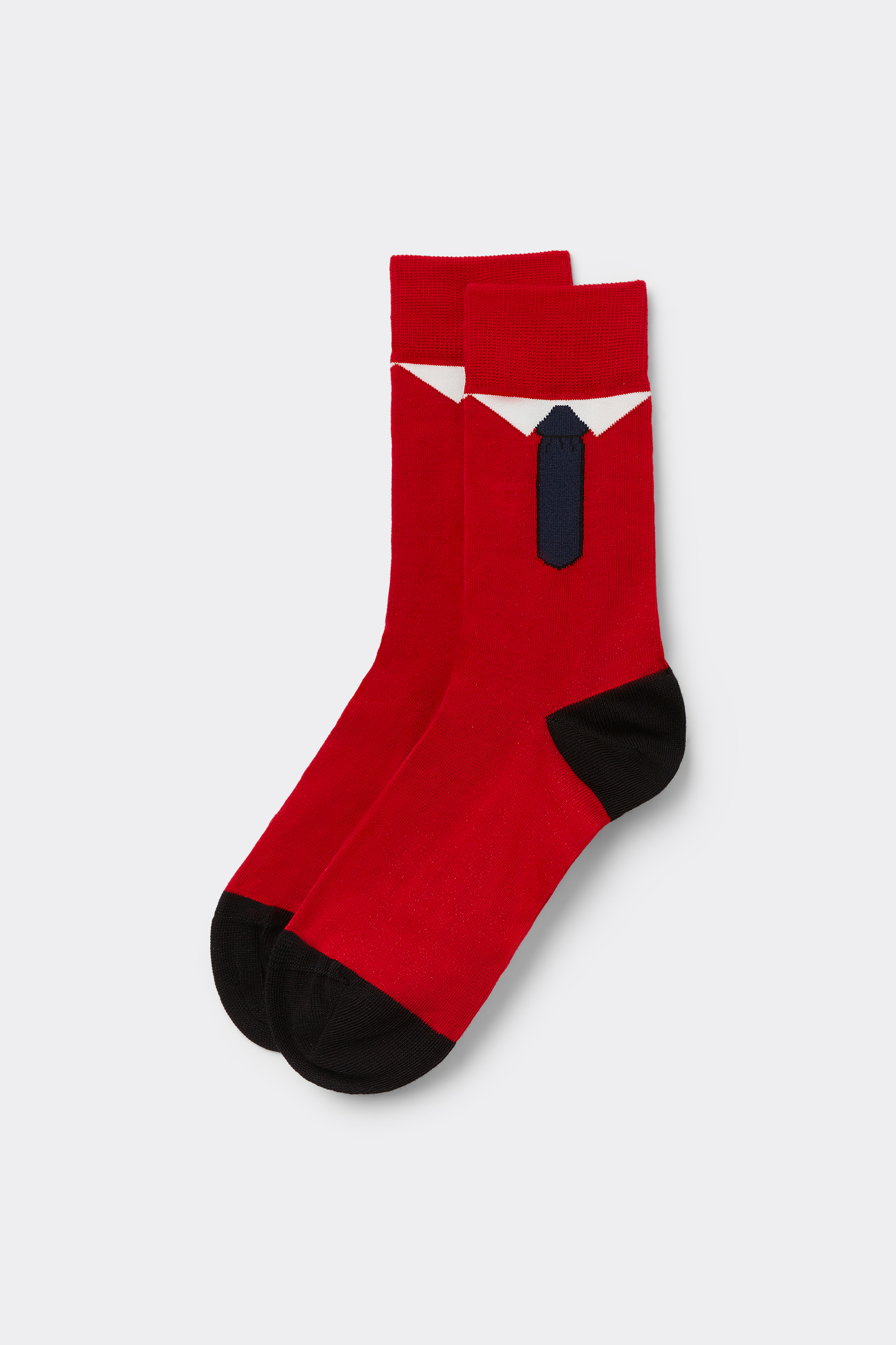 Chaussettes Mi-hautes en Coton Imprimé Homme