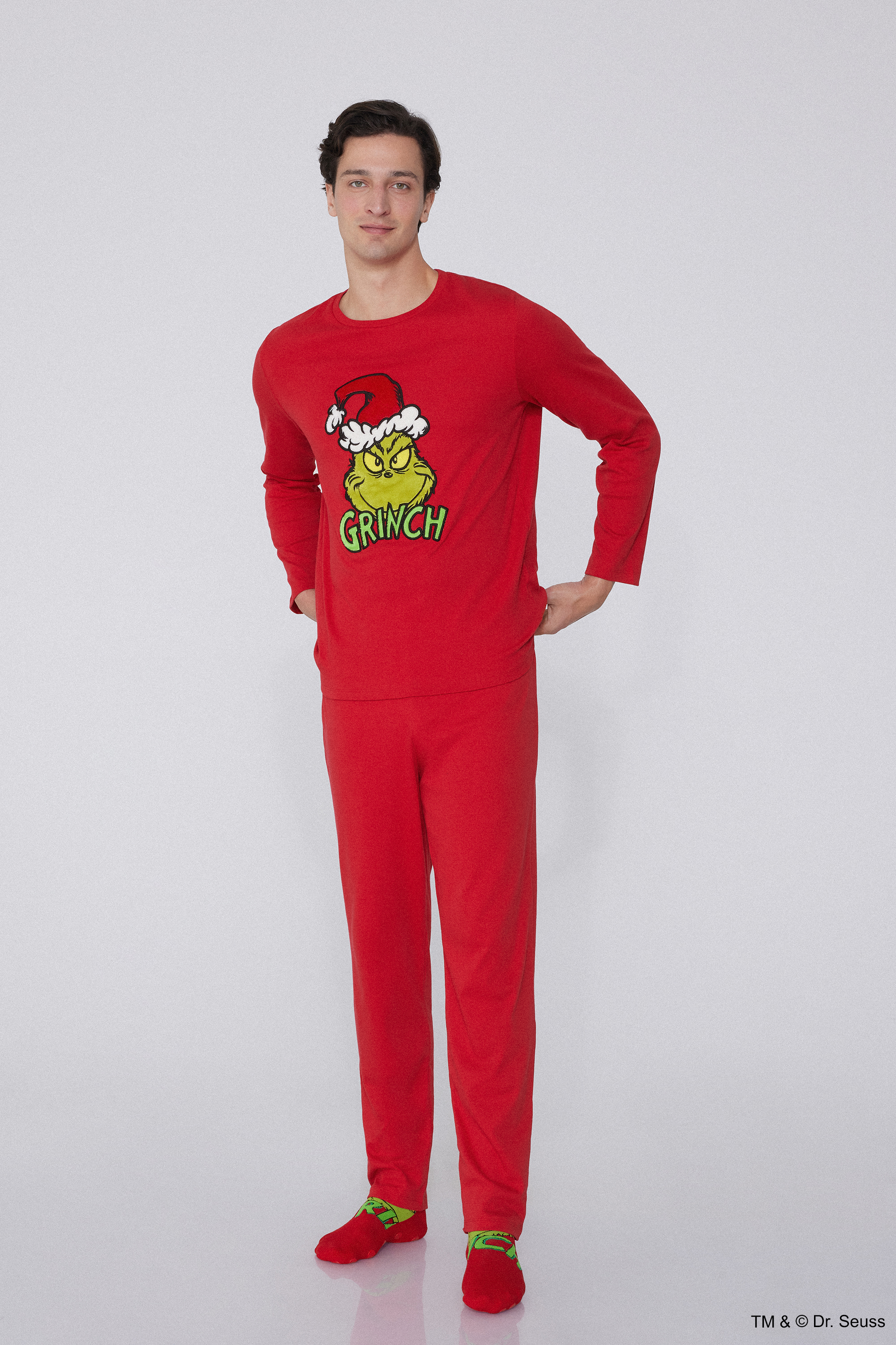 Pyjama Long Coton Épais Grinch