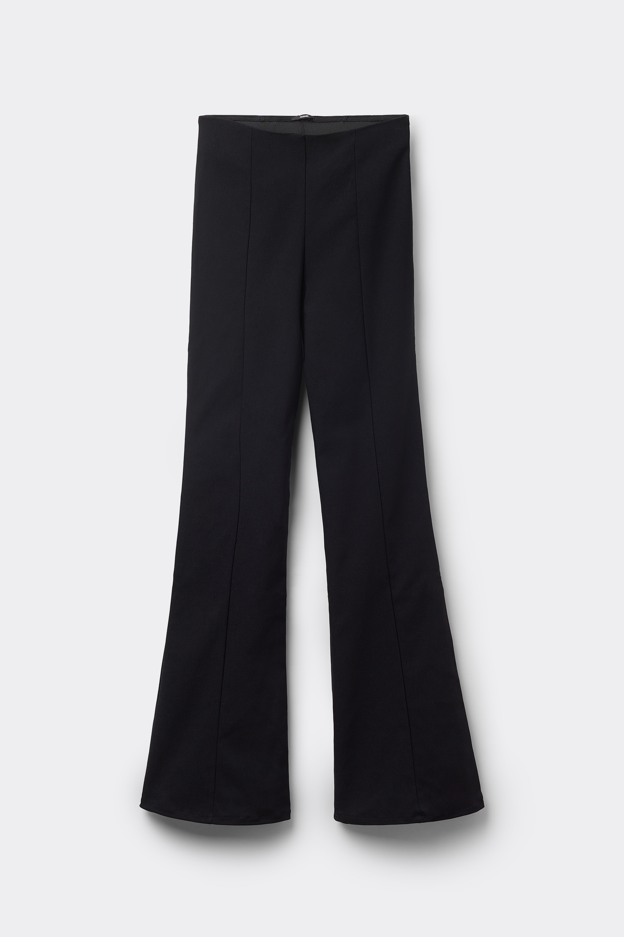 Flared Trousers in Stretch Canvas