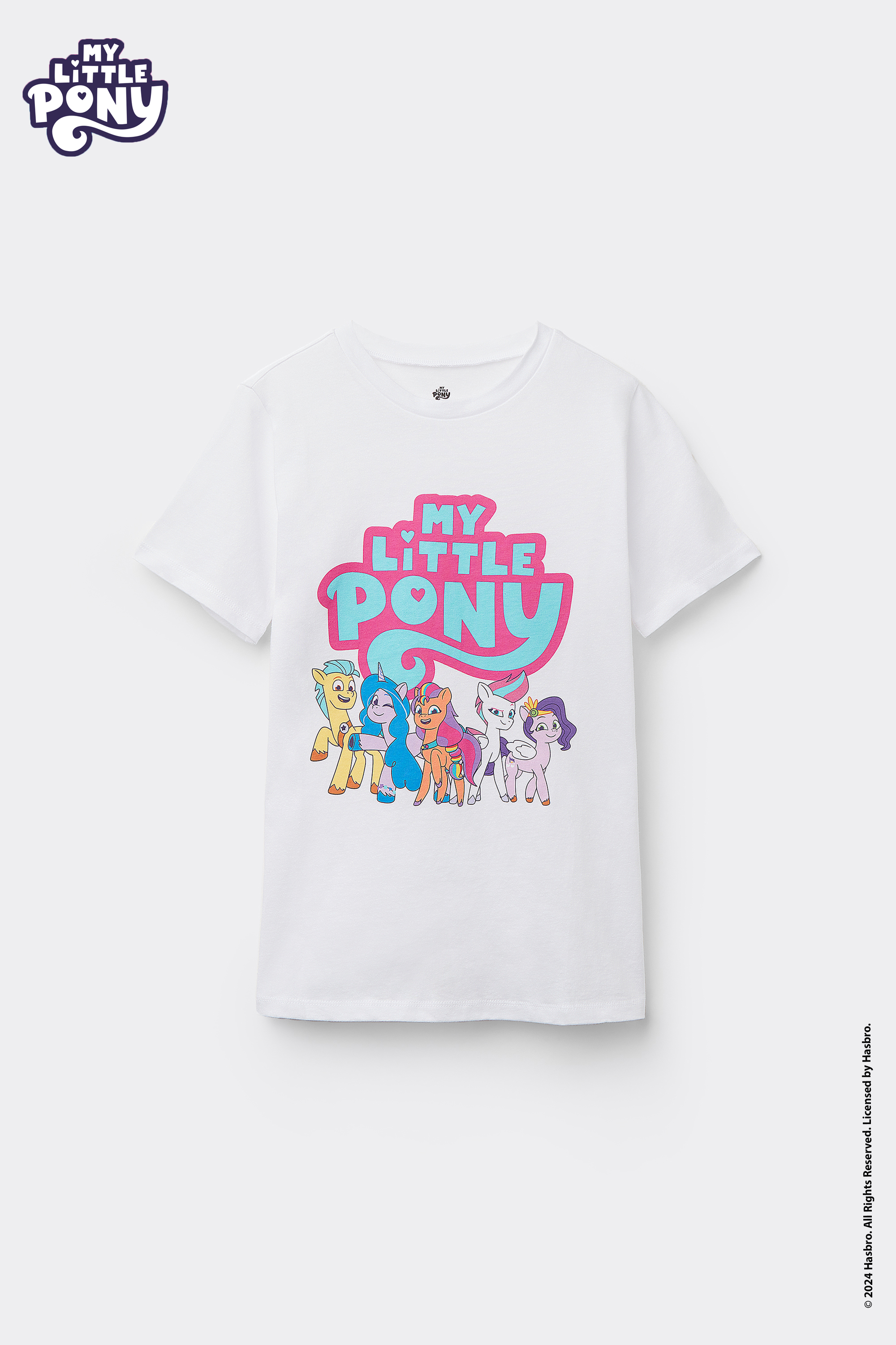 T-shirt Coton Fille Imprimé Mon Petit Poney Pailleté