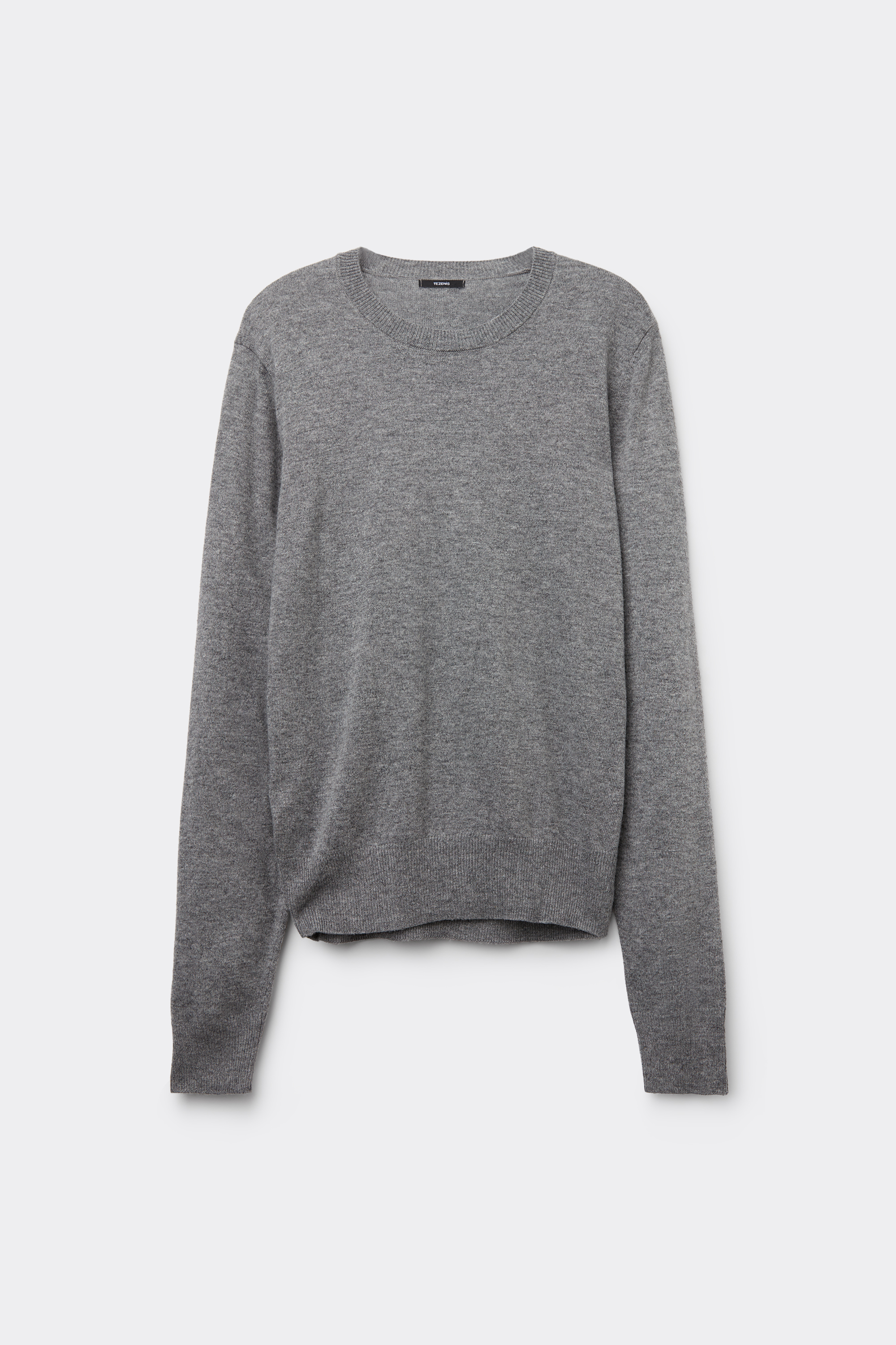 Long Sleeve Round-Neckline Heavy Sweater with Wool