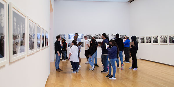 Students seeing photographs in the Modern's galleries