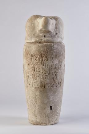 An ancient Egyptian canopic jar