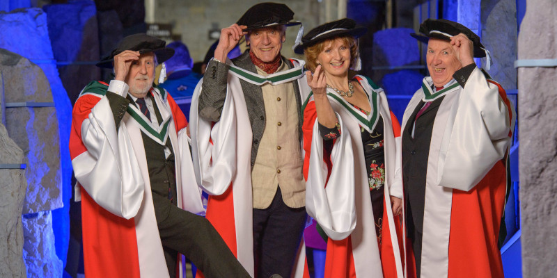 Lord David Puttnam, Jeremy Irons, Adi Roche, and Dominic Casey who were awarded with honorary degrees by University College Cork on Wednesday evening. Picture Daragh McSweeney/Provision