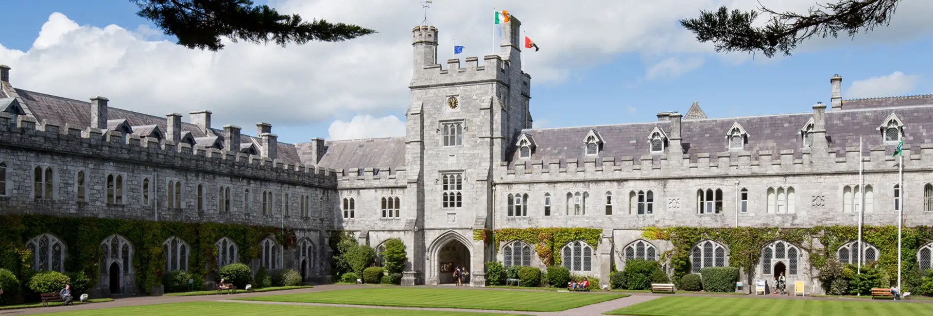 UCC quadrangle on a sunny day