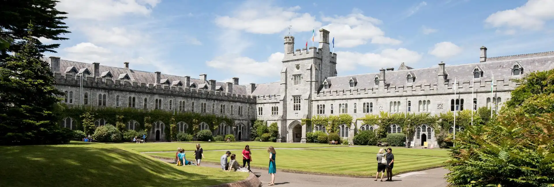 UCC quadrangle on a sunny day