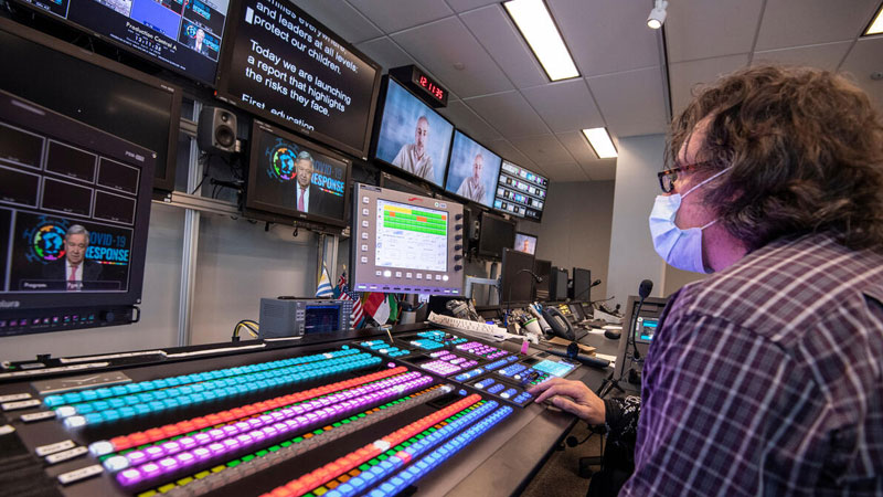 A view of a UNTV Studio Technician