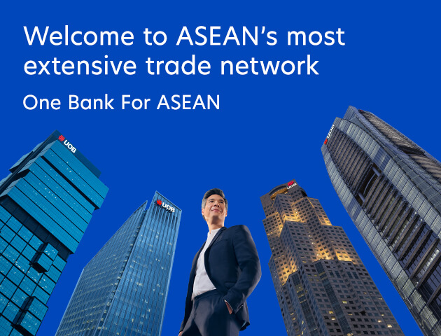 Welcome to ASEAN's most extensive trade network. One Bank for ASEAN.