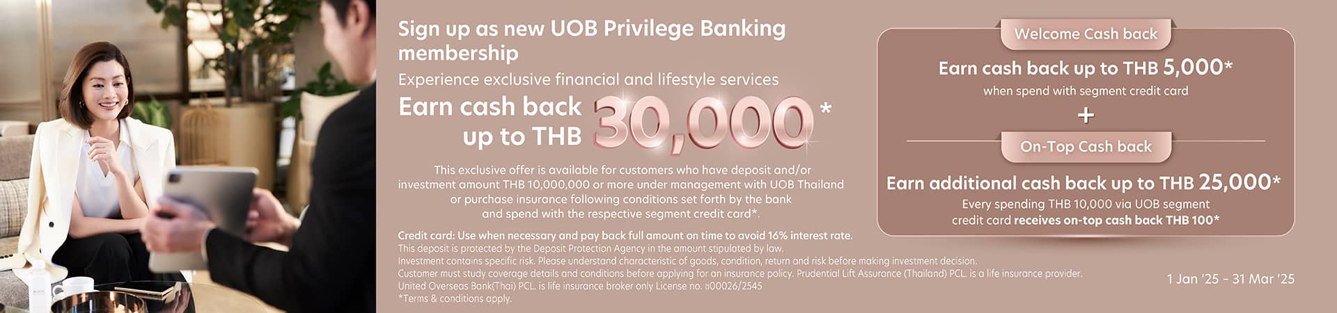 Exclusive for New Sign up Earn Cash Back up to THB 30,000*