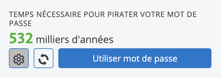 Avira Password Manager teste la force d’un nouveau mot de passe et suggère le temps nécessaire pour le pirater (3169 millions d’années). 