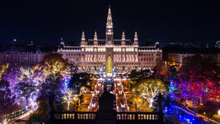 Visualisierung Weihnachtsmarkt vor dem Rathaus