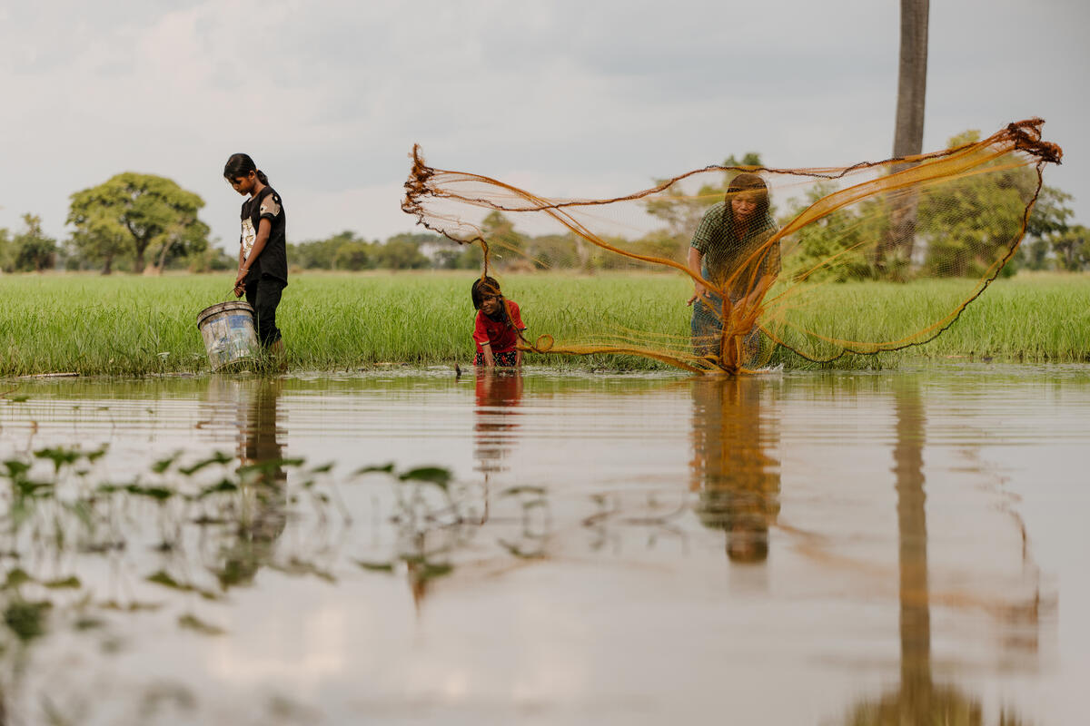 Women fishing