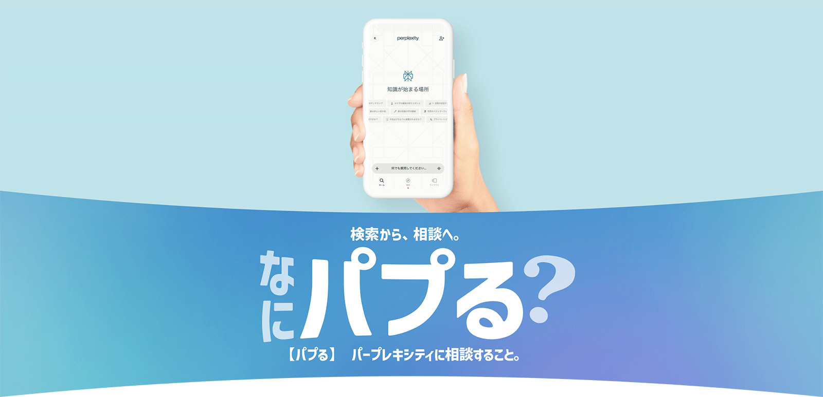 検索から、相談へ。なにパプる？【パプる】パープレキシティに相談すること。