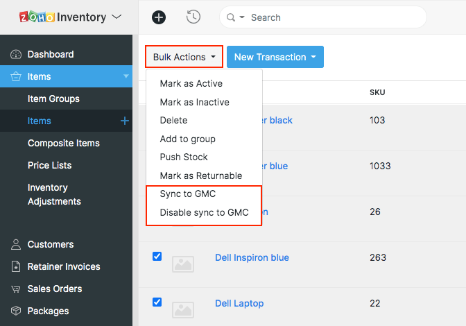 Sync to GMC