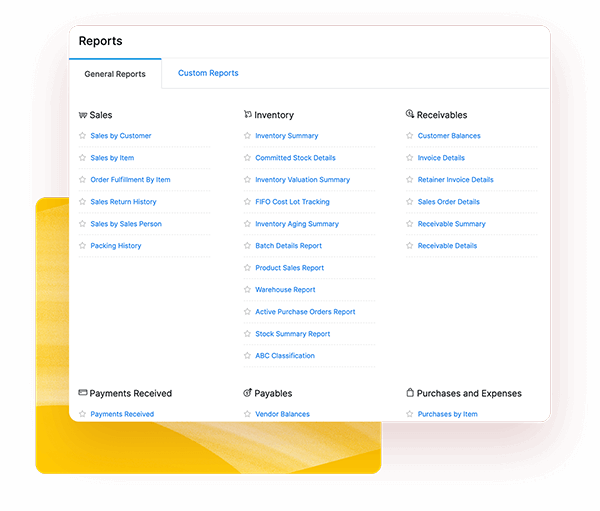 Item Reporting and Analytics | Zoho Inventory