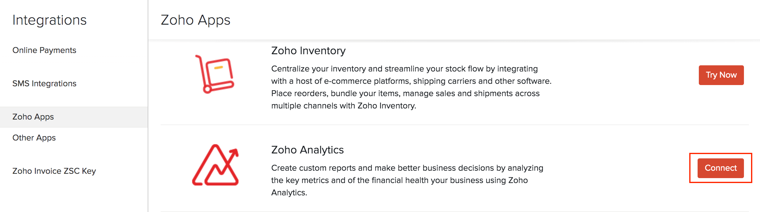 Connect with Zoho Analytics