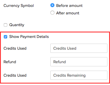 Credit Note Specific