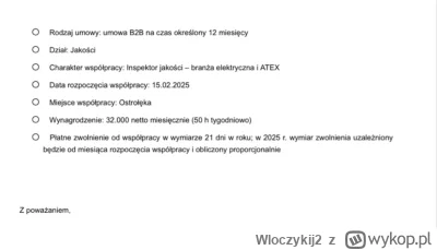 Wloczykij2 - Co myślicie,
Oferta ok? Nie pracowałem w PL za bardzo nigdy, więc nie wi...