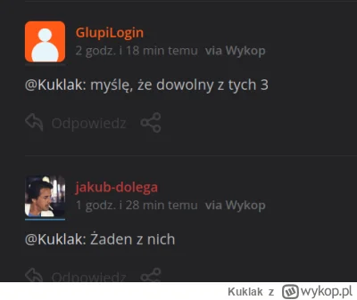 Kuklak - @GlupiLogin: @jakub-dolega dogadajcie się jakoś