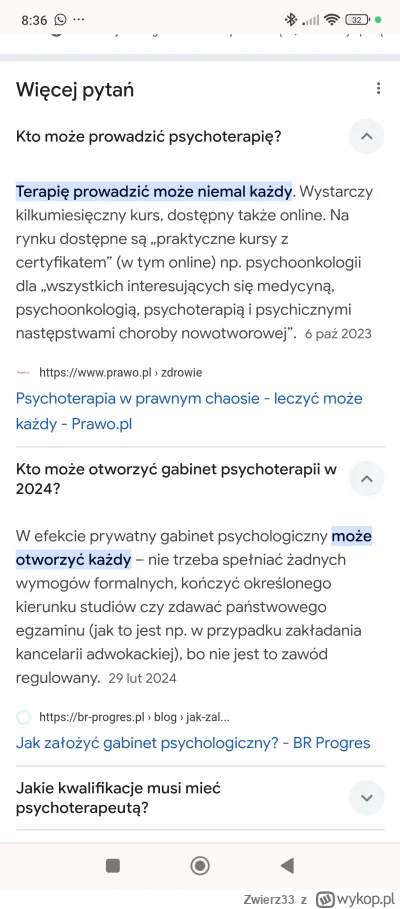 Zwierz33 - Czytałem wcześniej posta mireczka który pisał że, chodzi na psychoterapię ...