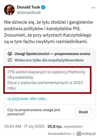 RandomNetUser - #tusk #polityka #polska #bekazlewactwa #bekazpodludzi

Czemu Platform...