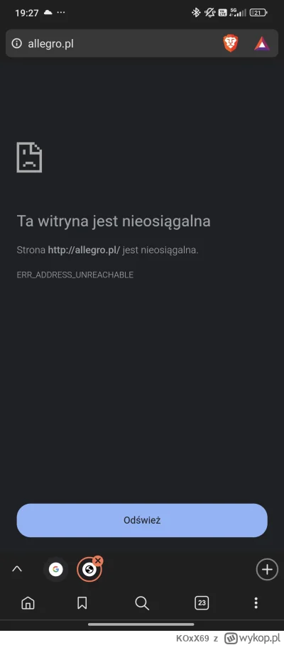 KOxX69 - Co może być przyczyną tego, że nie ładują mi się niektóre strony na telefoni...