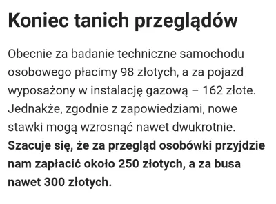 Nighthuntero - Może ktoś wyjaśnić fenomen, że teraz koszt przeglądu wynosi 100zl, a j...